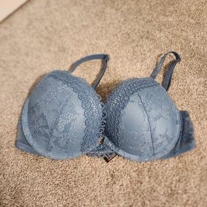 Victoria's Secret Delicate Lace Bra in Dusty Blue
